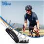 Kit Reparation Vélo Accessoire VTT Trousse à Outils de Réparation Pneu Vélo, 16 en 1 Multitool Multifonctions Outillage Velo Pou