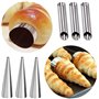 Cannoli Moule Set,21 pièces en acier inoxydable crème gâteau moule spirale croissant moule bricolage solénoïde anode spirale gât