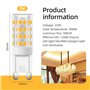 Vinmooog ampoule g9 led 5W (5pcs) équivaut à 40 watts halogène G9 500LM 3000K Lumière blanc chaud 220V Sans scintillement Non-di