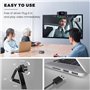 kacylzom Webcam 1080P avec Microphone Antibruit - Full HD Web Cam Correction Automatique de La Lumière Streaming Caméra PC Webca