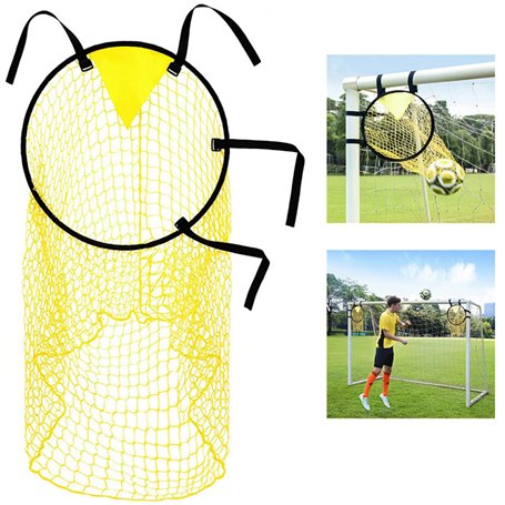 YOUNLEN Filet de Cible de Football Pliable - Équipement d'Entraînement Pour Buts (Jaune)