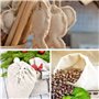 4 Pièces Tissu en Lin Naturel, XCOZU Chiffons pour Point de Croix en Lin Naturel pour Travaux d’Aiguille, Confection de Vêtement