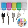 20 Pièces Etiquette Clef,XCOZU Porte Clefs Etiquette Porte Clef Plastique Couleur,Porte Cle Avec Nom Etiquette pour Marquer Les 