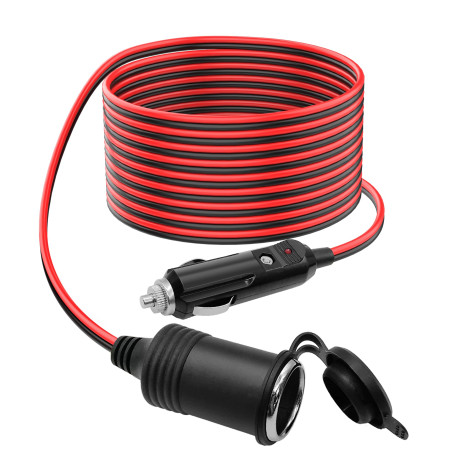 Hoembpn 4M Rallonge Prise Allume Cigare de Voiture 17AWG étanche avec Fusible 15A