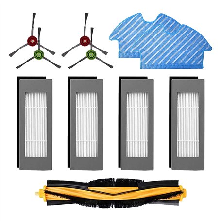 Filtre Brosse Chiffon de Rechange Ensemble d'accessoires pour Aspirateur Robot Ecovacs DEEBOT OZMO 900 OZMO 905 (11 Pièces)
