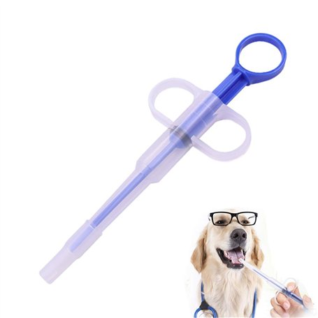 Houdao Lance Pilule Chat Distributeur de pillules pour Chat avec Pointe Souple de sécurité réutilisable Plastique seringue medic