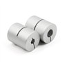 Zeberoxyz 2PCS Accouplement d'arbre 5mm à 8mm Joint en Alliage d'Aluminium 25mm Longueur 20mm Diamètre Connecteur Moteur Pas à P