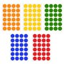 Chstarina Gommettes Autocollantes Rondes, 2 cm 30 Feuilles Auto-adhésifs de Points Étiquettes de Codage colorées pour Le Bureau,
