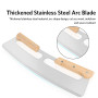 KUONIIY Coupe Pizza 14 Pouces, Coupe-Pizza à Bascule avec Double Manche en Bois, Lame de Trancheuse à Pizza en Acier Inoxydable 