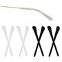 4 paires Silicone Lunettes Embouts Extrémités Antidérapants Noir et Blanc Confortable Souple Jambes de Lunettes en Métal en Sili