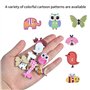 50 Pièces Boutons en Bois, Diverses Formes D'animaux Styles de Forme Animale Boutons Bois avec Deux Trous, pour Artisanat Coutur
