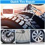 VMUTGA 58 Pièces Kit de Réparation de Pneus, Outils de Réparation de Pneus de Voiture Kit Meche Pneu Crevaison Voiture Kit Répar