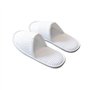 GFEU Lot de 5 paires de pantoufles jetables pour hôtel et salle de bain Blanc