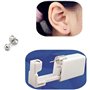 Kit Perçage d'oreille 6 Pistolet de Perçage d'oreille jetable avec 6 goujons d'oreille Sécurité oreille Piercing oreille goujon 