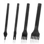 QIMEI-SHOP Kit Outils Perforatrice 4mm DIY Outils de Couture de Poinçon de Trou en Cuir En Acier Craft Laçage Coudre Ciseau Set