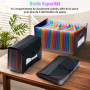Trieur 25 Compartiments, Trieur Document Extensible Couleur, Range Document Rangement Papier avec Couvercle et Onglets pour Papi