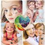 Rosymormor 18 Feuilles Tatouages Ephemere Paillettes pour Femmes Filles, Papillon Fleurs Visage Corps Brillant Faux Temporaire T