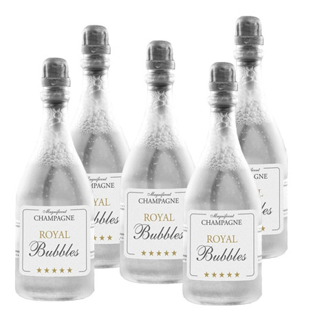 PartyDeco 48 Bulles de Savon Bouteille Champagne