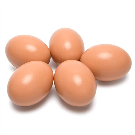 GanKe Lot de 5 œufs en bois pour poules - Œufs en bois artificiels pour aider à la ponte - Outil agricole pour volaille
