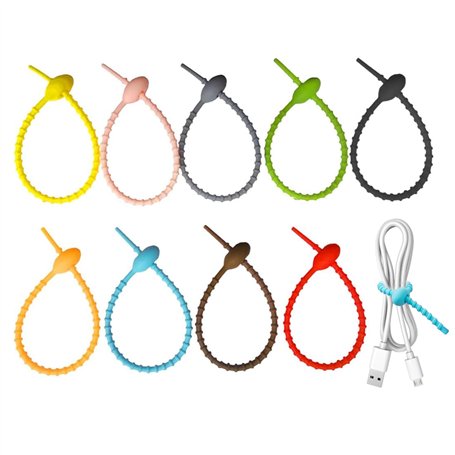 27 Pièces Silicone Cable Ties
