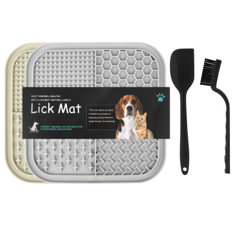 Lot de 2 Tapis à Lécher pour Chiens et Chats