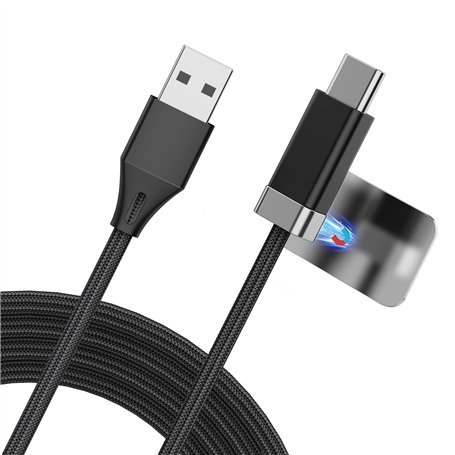 Magtame Staycable Câble USB vers USB C avec support magnétique
