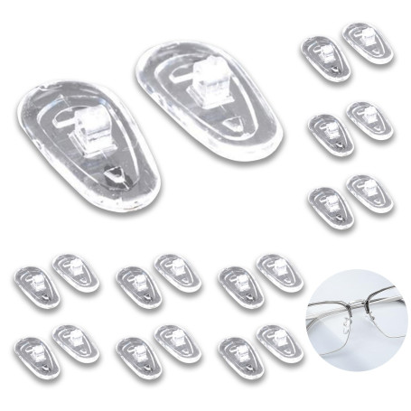 10 Paires Plaquettes de Nez pour Lunettes Kit