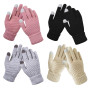 RIBSUQA Lot de 4 paires de gants d'hiver chauds pour femme pour écran tactile