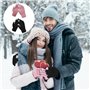 RIBSUQA Lot de 4 paires de gants d'hiver chauds pour femme pour écran tactile, gants en tricot thermique doux doublé en polaire,