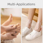 100 pièces Chaussettes Jetables en Plastique pour Pédicure et Cire de Paraffine, Chaussettes Transparentes pour Pédicure des Pie