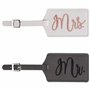 ISIYINER Étiquette de Bagage Mr and Mrs Étiquettes d'identification de Valise Luggage Tags avec Sangle à Boucle pour Honeymoon V