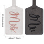 ISIYINER Étiquette de Bagage Mr and Mrs Étiquettes d'identification de Valise Luggage Tags avec Sangle à Boucle pour Honeymoon V