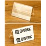 QWORK® 10 Pièces panneaux de table en acrylique, 10 x 6 cm, épais de 2 mm, pour afficher les étiquettes nom et les étiquettes pr