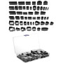QWORK® 52 pièces ensemble de poinçons en cuir, outils de coupe cuir kit, pour l'artisanat du cuir, tissu, avec boîte de rangemen