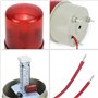 QWORK® Voyant LED rotatif, feu clignotant rouge, alarme optique acoustique