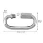 QWORK® Lot de 8 Maillon Rapide M6 - Acier Inoxydable 304 - Mousqueton à Verrouillage Robustes Jusqu'à 280 kg - Accessoires pour 