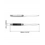 QWORK® 2PCS Ouvre Lettre Élégant, Coupe Papier en Fer et Acier -16 cm - Argente et Noir