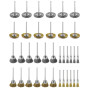 QWORK® 36 Pcs Brosse Metallique pour Perceuse Meuleuse Outils Rotatifs , Brosse Laiton et Brosse Acier pour Nettoyer Meuler Poli