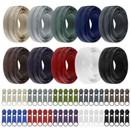 QWORK® Fermeture à Glissière en nylon de 2.6 cm