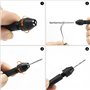 QWORK® Lot de 51 mini perceuse à main hand drill comprenant 48 forets hélicoïdaux (0.5-3.0 mm) et une pince àépiler, pour le per