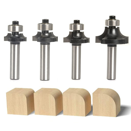 Sinoprotools Lot de 4 fraises à arrondir