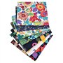 Carrées de Tissu Patchwork en Coton 7 pièces Tissus en Coton Bundle 50 * 50cm Motif Floral et Pois Assortis Tissus de Coton au M