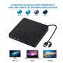 Lecteur DVD Externe Graveur DVD CD USB 3.0 Ultra Slim Portable - Auelek Graveur Lecteur Externe Drive DVD ROM CD USB CD Player,C