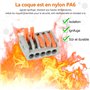 160 PCS Connecteurs électriques avec tige de commande,connecteur electrique,connecteurs électriques kit,2 trous 110PCS, 3 trous