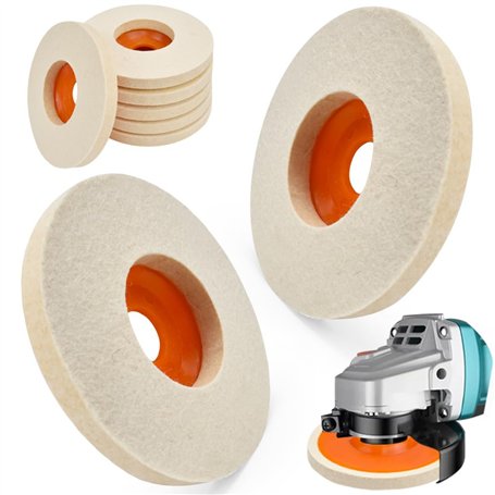 NAROSEBE 6 PCS Disque de Polissage en Laine 125mm