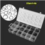 225pcs circlip Snap Clip de fixation rangement pour circlips de bague de retenue à pression interne et externe portable 18 taill