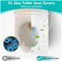 Ruitena– Lot de 60 Protege WC Jetable, Protection Toilette WC Jetable Couvre Siege Lunette WC Emballage Individuel Matériau Anti