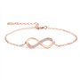 Dames Bracelet Rose Gold Cubic Zirconia 925 bijoux en argent Sterling pour femmes fille