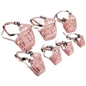 Yusylvia Lot de 7 muselières en plastique souple pour chien