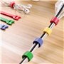 Attache Cable,70 pcs Scratch Cable Sangles Câble Réutilisables Serre Cable Management Organisateur Rangement Cable Attaches de C